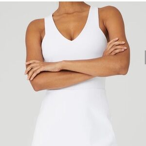 ALO Yoga White Cross-Back dress
